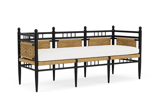 Lloyd Flanders - Low Country 3-Seat Garden Bench In Natural Finish With Friendly Natural Fabric - 772370672042 view 1