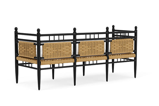 Lloyd Flanders - Low Country 3-Seat Garden Bench In Natural Finish With Friendly Natural Fabric - 772370672042 view 2