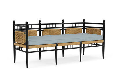 Lloyd Flanders - Low Country 3-Seat Garden Bench In Natural Finish With Kadogo Lake Fabric - 772370672041 view 1
