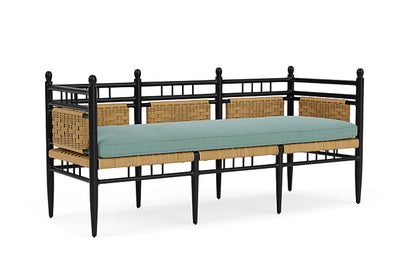 Lloyd Flanders - Low Country 3-Seat Garden Bench In Natural Finish With Loveboat Mint Fabric - 772370672010 view 1
