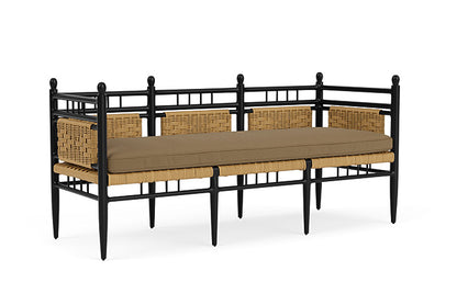 Lloyd Flanders - Low Country 3-Seat Garden Bench In Natural Finish With Reflections Straw Fabric - 772370672053 view 1