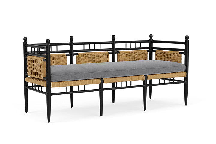 Lloyd Flanders - Low Country 3-Seat Garden Bench In Natural Finish With Remy Graphite Fabric - 772370672003 view 1