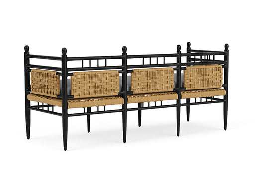 Lloyd Flanders - Low Country 3-Seat Garden Bench In Natural Finish With Sandberg Pewter Fabric - 772370672029 view 2