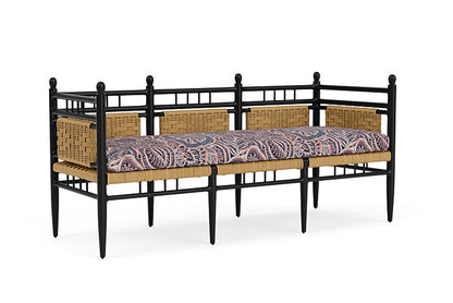 Lloyd Flanders - Low Country 3-Seat Garden Bench In Natural Finish With Sensiblity Splendor Fabric - 772370672082 view 1