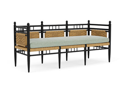 Lloyd Flanders - Low Country 3-Seat Garden Bench In Natural Finish With Serene Spa Fabric - 772370672031 view 1