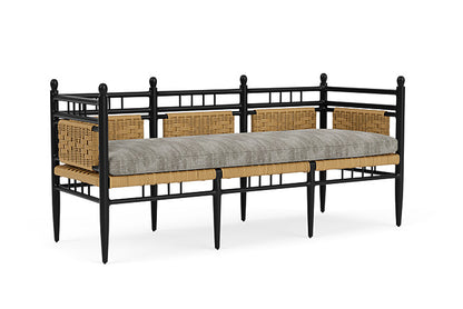 Lloyd Flanders - Low Country 3-Seat Garden Bench In Natural Finish With Surface Slate Fabric - 772370672056 view 1