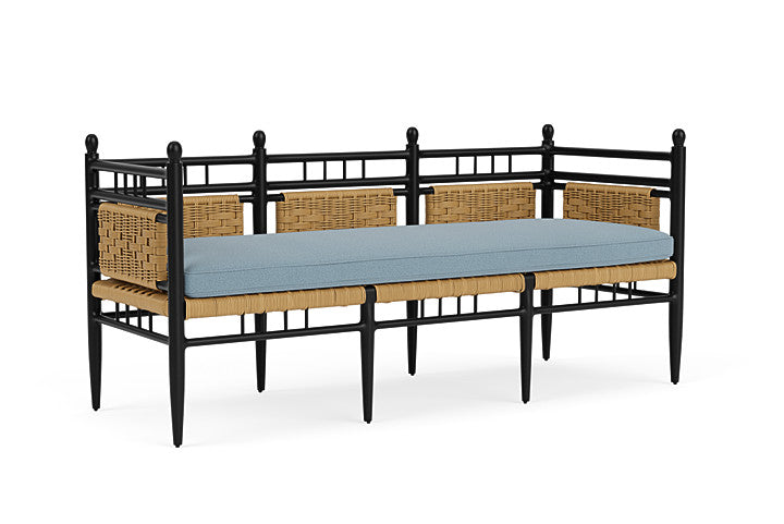 Lloyd Flanders - Low Country 3-Seat Garden Bench In Natural Finish With Unearth Mist Fabric - 772370672068 view 1