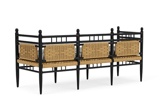 Lloyd Flanders - Low Country 3-Seat Garden Bench In Natural Finish With Yoko Mist Fabric - 77237067727 view 2