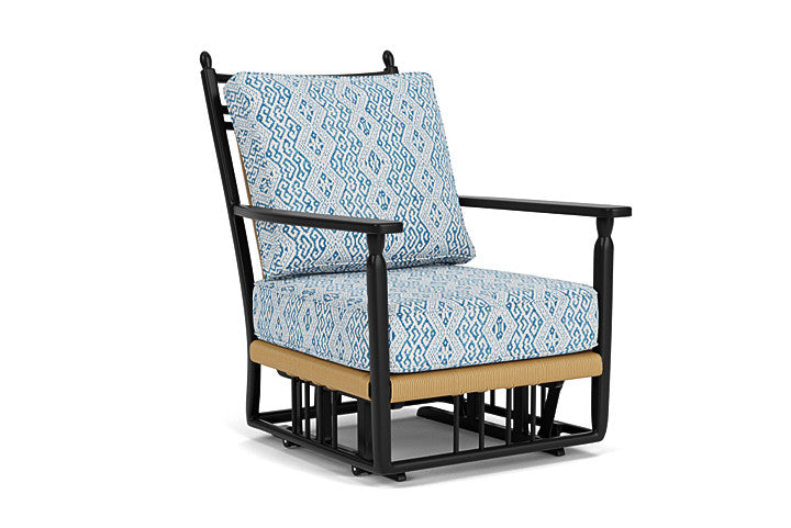 Lloyd Flanders - Low Country Glider Lounge Chair In Natural Finish With Aman Capri Fabric - 770650671800 view 1