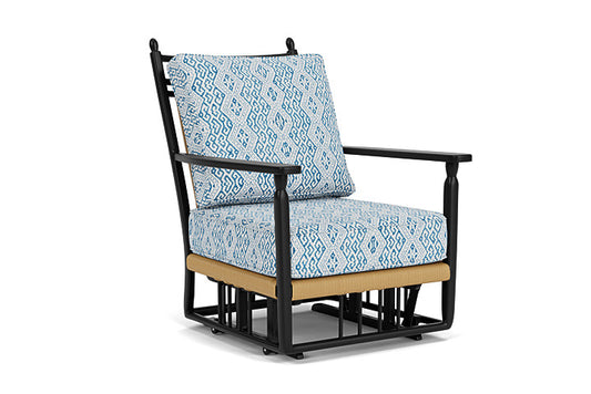 Lloyd Flanders - Low Country Glider Lounge Chair In Natural Finish With Aman Capri Fabric - 770650671800 view 1