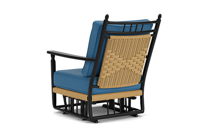 Lloyd Flanders - Low Country Glider Lounge Chair In Natural Finish With Bamboo Bay Sky Fabric - 770650672007 view 2