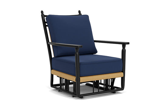 Lloyd Flanders - Low Country Glider Lounge Chair In Natural Finish With Beach Navy Fabric - 770650672013 view 1