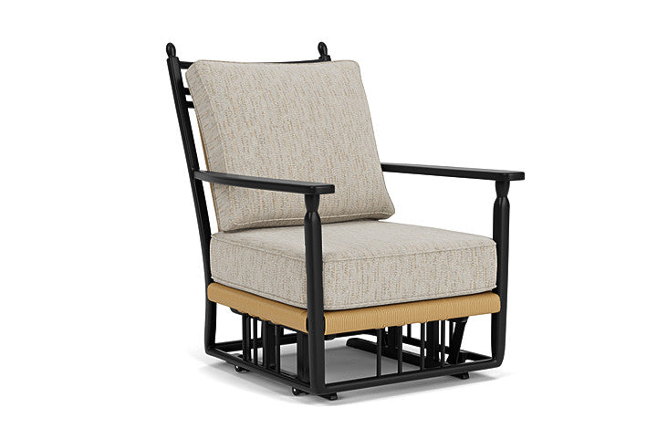 Lloyd Flanders - Low Country Glider Lounge Chair In Natural Finish With Charlotte Sparrow Fabric - 77065067183 view 1