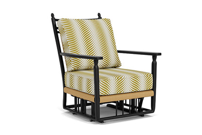Lloyd Flanders - Low Country Glider Lounge Chair In Natural Finish With Clock Out Dew Fabric - 770650672083 view 1