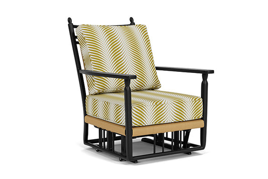 Lloyd Flanders - Low Country Glider Lounge Chair In Natural Finish With Clock Out Dew Fabric - 770650672083 view 1