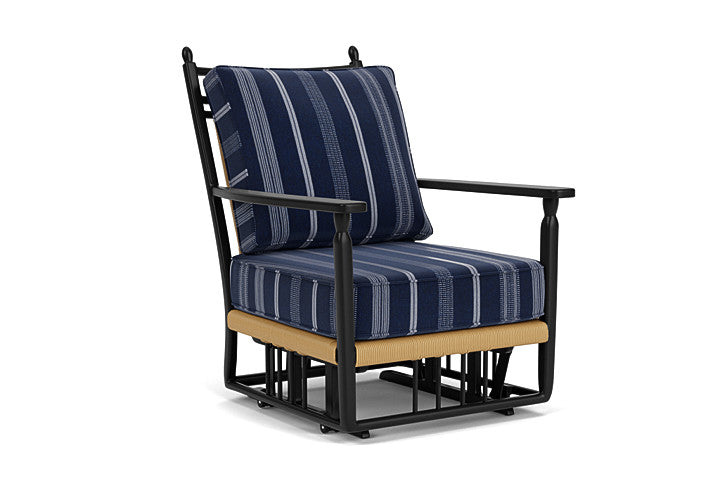 Lloyd Flanders - Low Country Glider Lounge Chair In Natural Finish With Consider Indigo Fabric - 770650671969 view 1