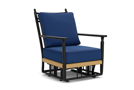 Lloyd Flanders - Low Country Glider Lounge Chair In Natural Finish With Flagship Lapis Fabric - 770650671813 view 1