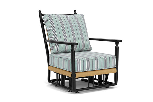Lloyd Flanders - Low Country Glider Lounge Chair In Natural Finish With Hansen Seaglass Fabric - 770650671926 view 1