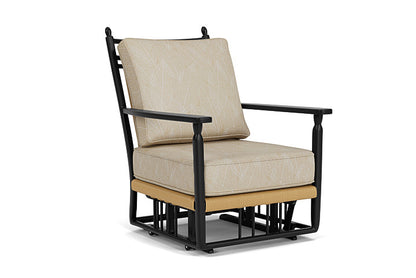 Lloyd Flanders - Low Country Glider Lounge Chair In Natural Finish With Laurel Ecru Fabric - 770650672057 view 1
