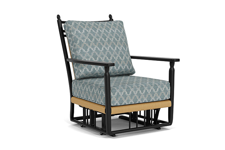 Lloyd Flanders - Low Country Glider Lounge Chair In Natural Finish With Luna Mist Fabric - 770650672070 view 1
