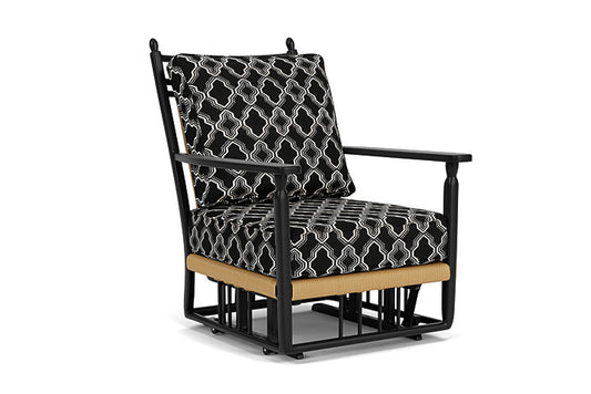 Lloyd Flanders - Low Country Glider Lounge Chair In Natural Finish With Luna Onyx Fabric - 770650672071 view 1