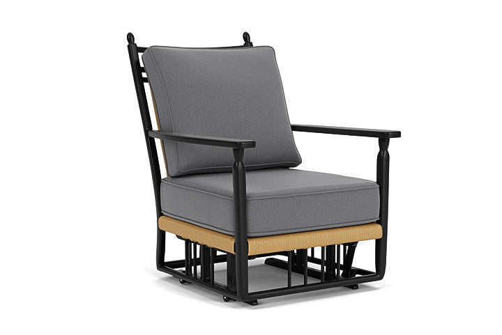 Lloyd Flanders - Low Country Glider Lounge Chair In Natural Finish With Remy Graphite Fabric - 770650672003 view 1