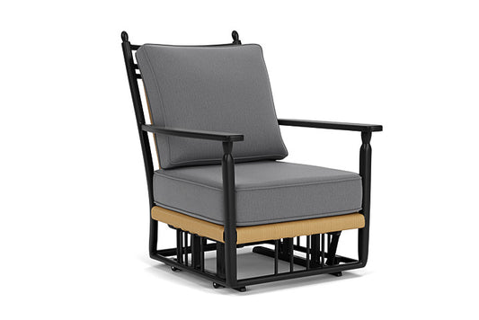 Lloyd Flanders - Low Country Glider Lounge Chair In Natural Finish With Remy Graphite Fabric - 770650672003 view 1