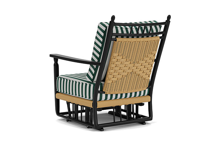 Lloyd Flanders - Low Country Glider Lounge Chair In Natural Finish With Safari/White Stripe Fabric - 77065067269 view 2