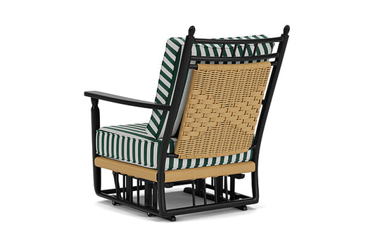Lloyd Flanders - Low Country Glider Lounge Chair In Natural Finish With Safari/White Stripe Fabric - 77065067269 view 2