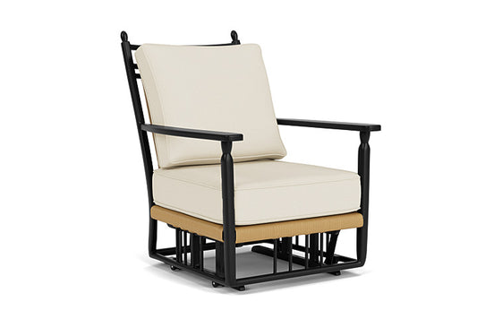 Lloyd Flanders - Low Country Glider Lounge Chair In Natural Finish With Sailcloth Sailor Fabric - 77065067434 view 1