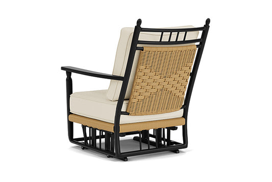 Lloyd Flanders - Low Country Glider Lounge Chair In Natural Finish With Sailcloth Sailor Fabric - 77065067434 view 2
