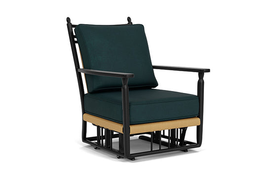 Lloyd Flanders - Low Country Glider Lounge Chair In Natural Finish With Sandberg Lagoon Fabric - 770650672039 view 1