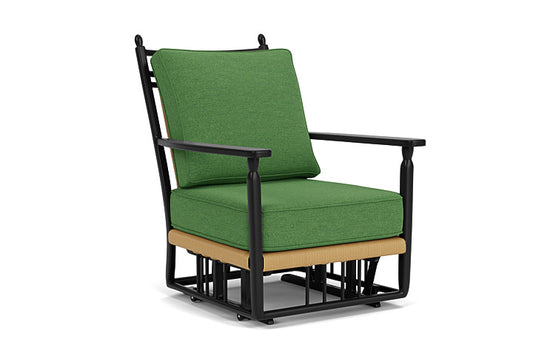 Lloyd Flanders - Low Country Glider Lounge Chair In Natural Finish With Seadog Botanical Fabric - 770650672066 view 1