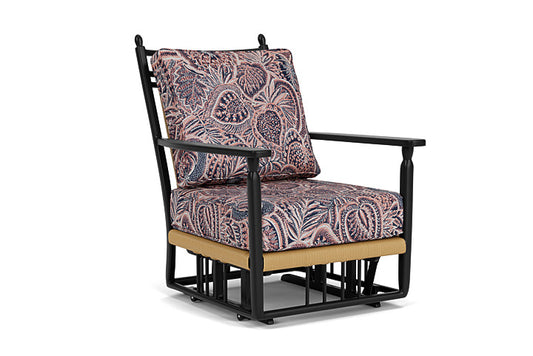 Lloyd Flanders - Low Country Glider Lounge Chair In Natural Finish With Sensiblity Splendor Fabric - 770650672082 view 1