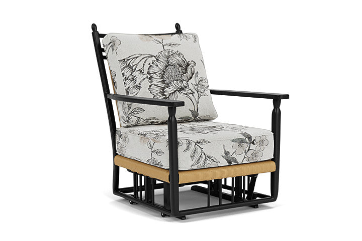 Lloyd Flanders - Low Country Glider Lounge Chair In Natural Finish With Serena Floral Dove Fabric - 770650672077 view 1