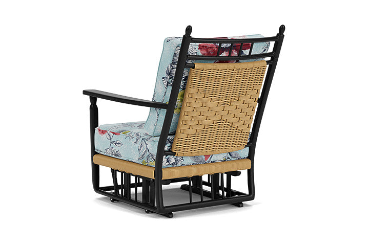 Lloyd Flanders - Low Country Glider Lounge Chair In Natural Finish With Serena Floral Meadow Fabric - 770650672079 view 2