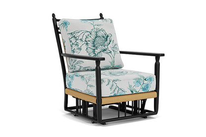 Lloyd Flanders - Low Country Glider Lounge Chair In Natural Finish With Serena Floral Mist Fabric - 770650672078 view 1