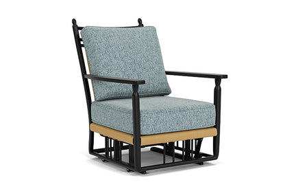Lloyd Flanders - Low Country Glider Lounge Chair In Natural Finish With Serene Ocean Fabric - 770650672032 view 1