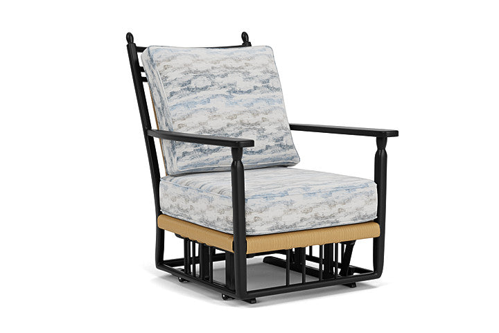 Lloyd Flanders - Low Country Glider Lounge Chair In Natural Finish With Stratosphere Cloud Fabric - 770650671966 view 1