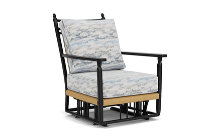 Lloyd Flanders - Low Country Glider Lounge Chair In Natural Finish With Stratosphere Cloud Fabric - 770650671966 view 1