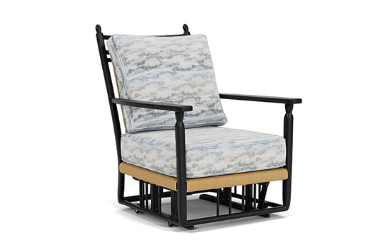 Lloyd Flanders - Low Country Glider Lounge Chair In Natural Finish With Stratosphere Cloud Fabric - 770650671966 view 1