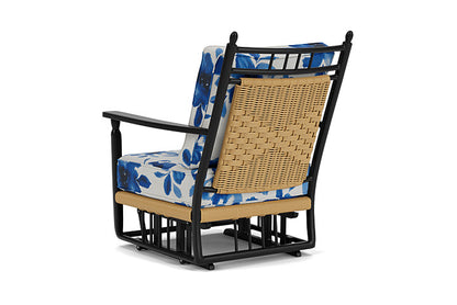 Lloyd Flanders - Low Country Glider Lounge Chair In Natural Finish With Watercolor Blossom Capri Fabric - 77065067672 view 2