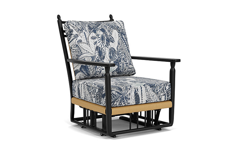 Lloyd Flanders - Low Country Glider Lounge Chair In Natural Finish With Wayfarer Mist Fabric - 770650672074 view 1