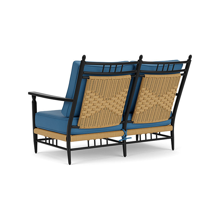 Lloyd Flanders - Low Country Loveseat In Natural Finish With Bamboo Bay Sky Fabric - 770500672007 view 2