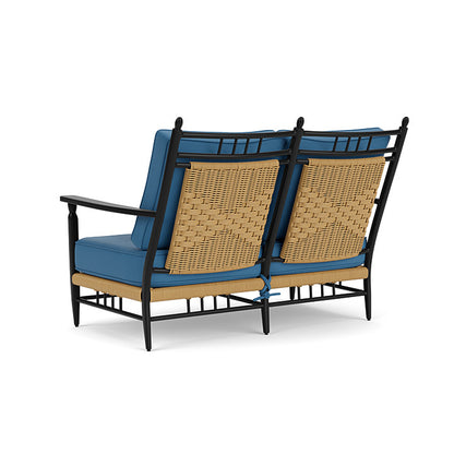 Lloyd Flanders - Low Country Loveseat In Natural Finish With Bamboo Bay Sky Fabric - 770500672007 view 2