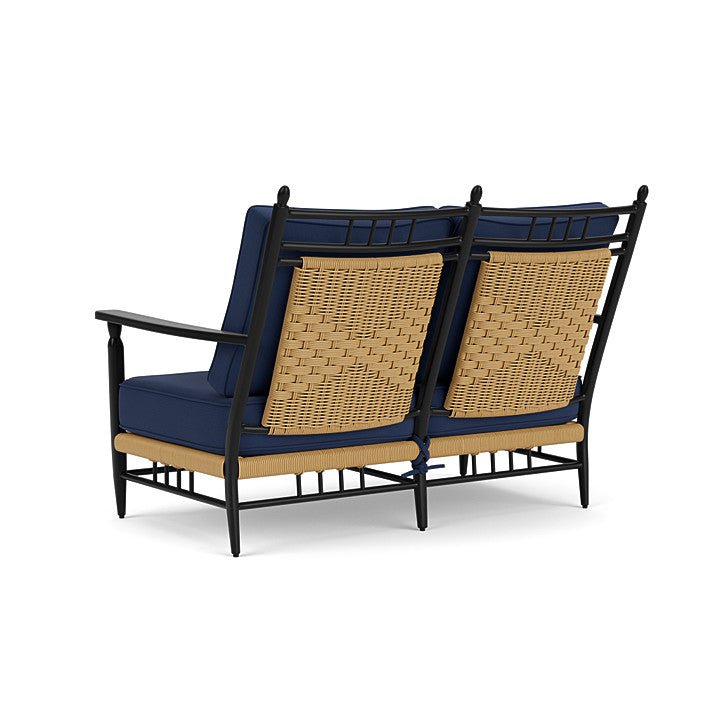 Lloyd Flanders - Low Country Loveseat In Natural Finish With Beach Navy Fabric - 770500672013 view 2