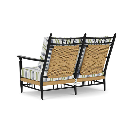 Lloyd Flanders - Low Country Loveseat In Natural Finish With Berkely Hall Green Fabric - 770500672062 view 2