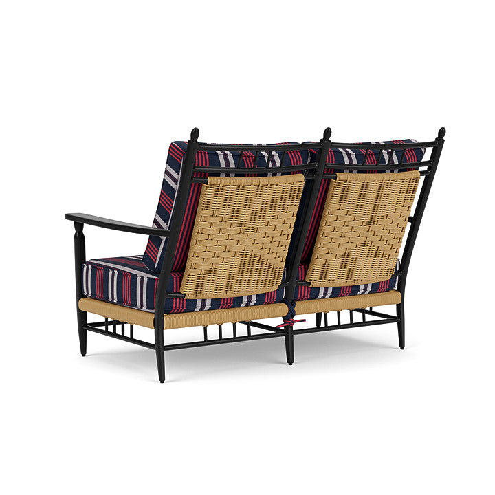 Lloyd Flanders - Low Country Loveseat In Natural Finish With Berkely Hall Navy Fabric - 770500672063 view 2