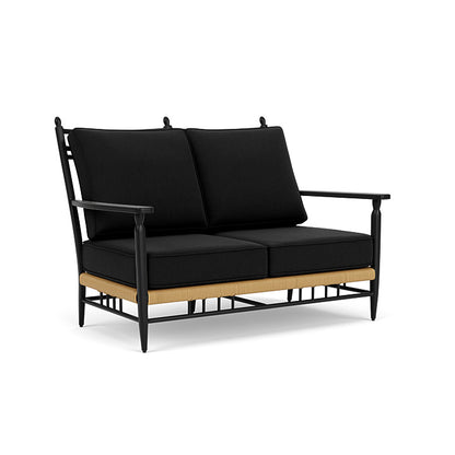 Lloyd Flanders - Low Country Loveseat In Natural Finish With Canvas Black Fabric - 77050067157 view 1