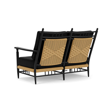 Lloyd Flanders - Low Country Loveseat In Natural Finish With Canvas Black Fabric - 77050067157 view 2